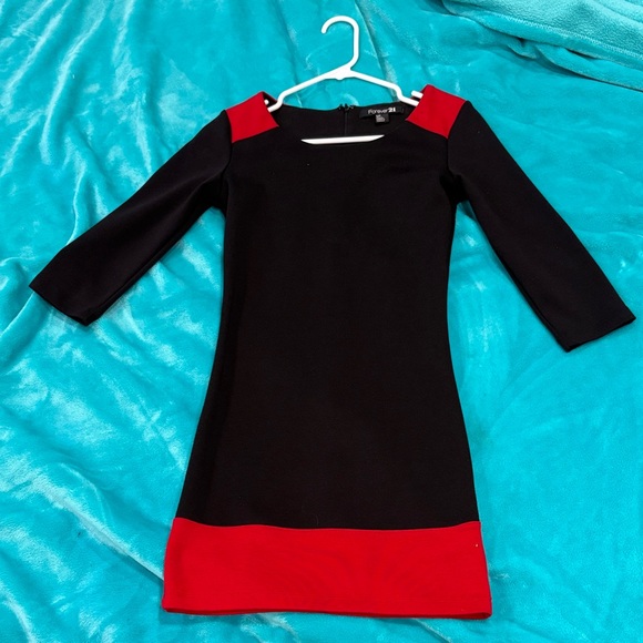 Forever 21 Black Dress with Red Accents - Picture 3 of 4